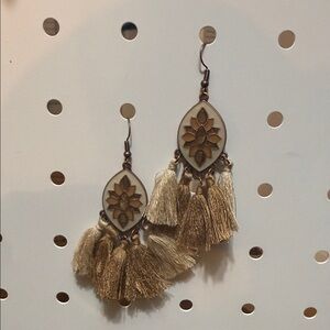 Elegant Gold Tassel Earrings